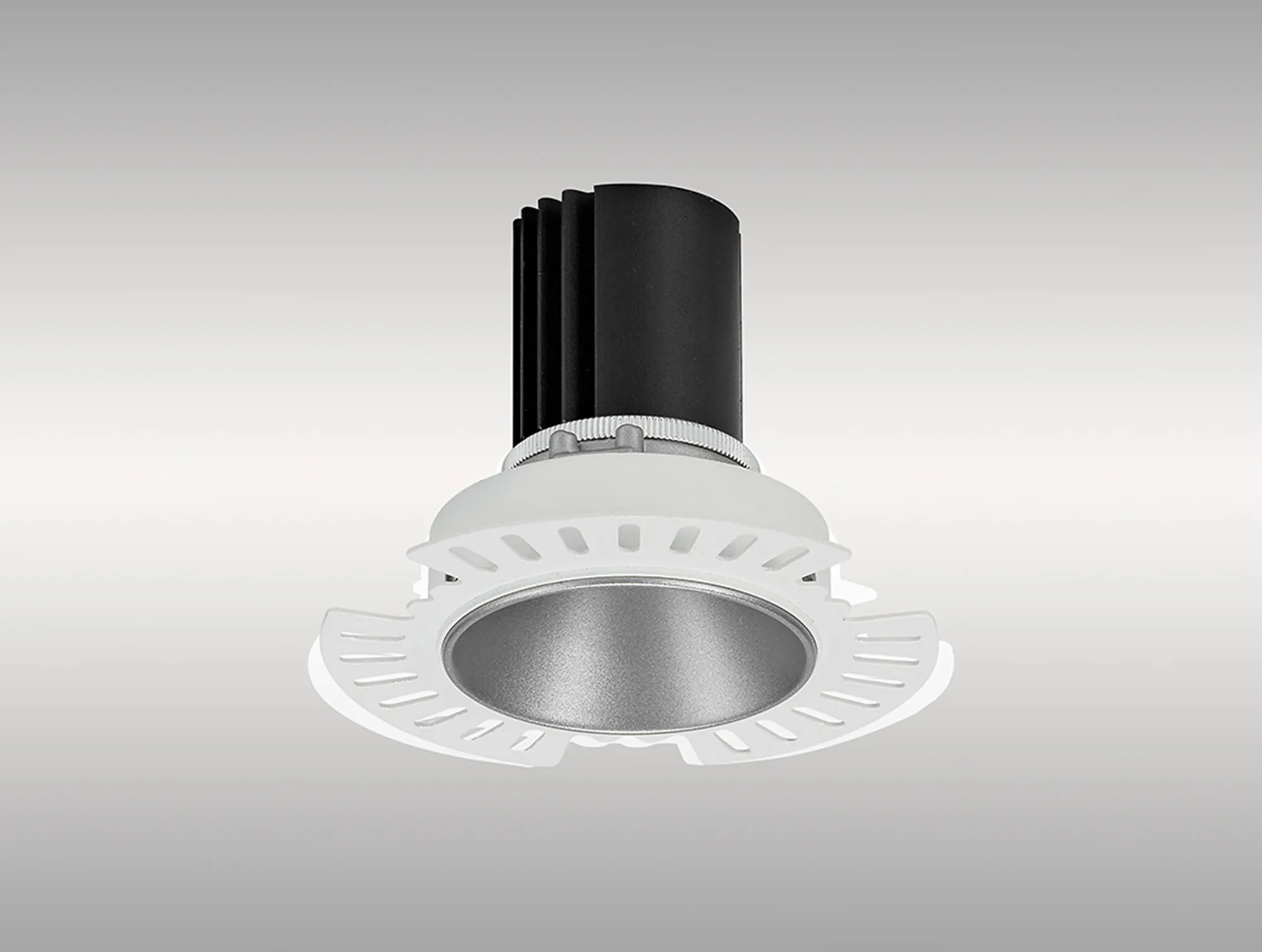 Basy A 12 Tridonic Powered 12W 2700K 1200lm 36° CRI>90 LED Engine Silver Adjustable Recessed Spotlight, IP20 DM201861  Dlux Basy A 12
